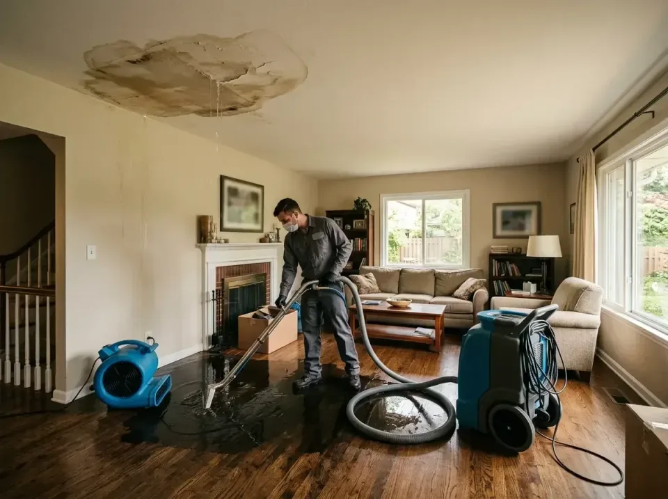 attic-pipe-burst-ceiling-drip-008 — frequently asked questions, Water Damage Restoration & Carpet Care in Bailey's Crossroad…